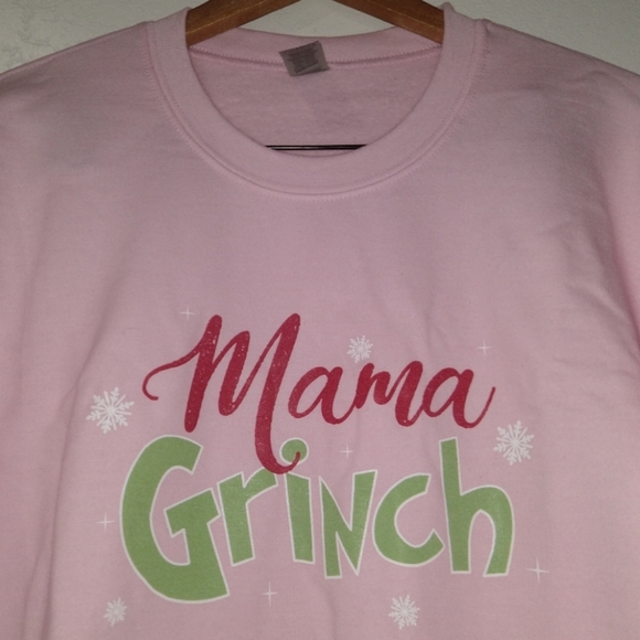 NEW "MAMA GRINCH" Christmas Holiday Pink Sweater - Picture 9 of 9
